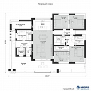Планировки: Современный одноэтажный коттедж по проекту М428 