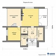 Планировки: Дом из кирпича по проекту M198 