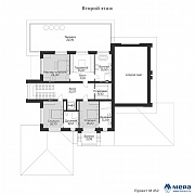 Планировки: Коттедж в стиле Ф.Л. Райта по проекту М452  | СК Мера