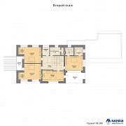 Планировки: Дом из крупноформатного кирпича по проекту М288  | СК Мера