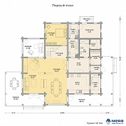 Планировки: Дом из клееного бруса по проекту M342 