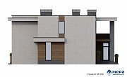 Фасады: Коттедж с плоской кровлей и панорамными окнами по проекту М450  | СК Мера
