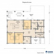 Планировки: Дом из клееного бруса по проекту М251  | СК Мера
