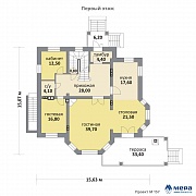 Планировки: Дом из кирпича по проекту M157 