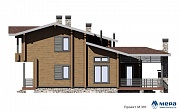Фасады: Дом из клееного бруса с барбекю по проекту M391  | СК Мера