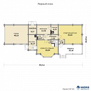 Планировки: Дом из клееного бруса по проекту M123  | СК Мера