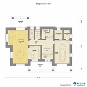 Планировки: Дом из крупноформатного кирпича по проекту М296 