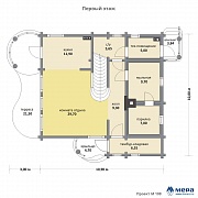 Планировки: Дом из клееного бруса по проекту M108 