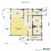Планировки: Дом из клееного бруса по проекту M108  | СК Мера