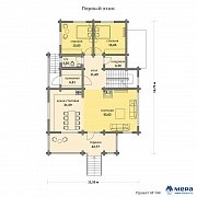 Планировки: Дом из клееного бруса по проекту M144  | СК Мера