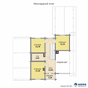 Планировки: Дом из клееного бруса по проекту M109  | СК Мера
