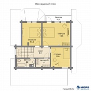 Планировки: Дом из клееного бруса по проекту M252 