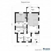 Планировки: Компактный дом из газобетона по проекту М415  | СК Мера