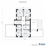 Планировки: Современный кирпичный дом по проекту M365 