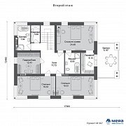 Планировки: Современный дом в стиле Райта по проекту M367  | СК Мера