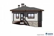 Фасады: Комбинированный дом на уклоне по проекту М387  | СК Мера