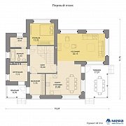 Планировки: Дом из крупноформатного кирпича по проекту М314  | СК Мера