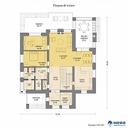 Планировки: Дом из крупноформатного кирпича по проекту М297 