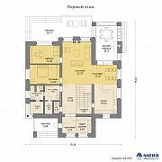 Планировки: Дом из крупноформатного кирпича по проекту М297  | СК Мера