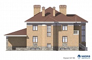 Фасады: Дом из кирпича по проекту M185 