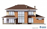 Фасады: Кирпичный коттедж с гаражом по проекту М421 
