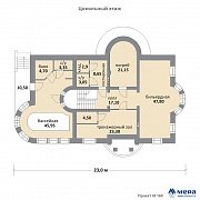 Планировки: Дом из кирпича по проекту M160  | СК Мера