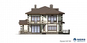 Фасады: Дом из кирпича по проекту M150  | СК Мера