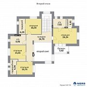 Планировки: Дом из кирпича по проекту M174  | СК Мера