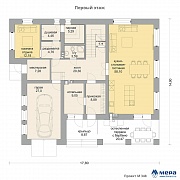 Планировки: Дом из кирпича по проекту M348 