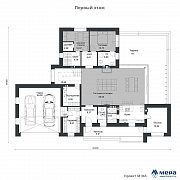 Планировки: Современный кирпичный дом по проекту M365 
