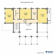 Планировки: Дом из клееного бруса по проекту M138  | СК Мера