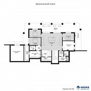 Планировки: Комбинированный дом по проекту М292  | СК Мера
