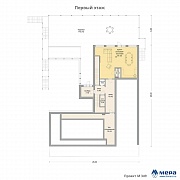 Планировки: Дом в стиле шале по проекту M349  | СК Мера