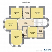 Планировки: Дом из кирпича по проекту M151 