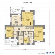 Планировки: Дом из кирпича по проекту M287  | СК Мера