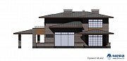 Фасады: Современный коттедж в стиле Ф.Л.Райта по проекту М422  | СК Мера