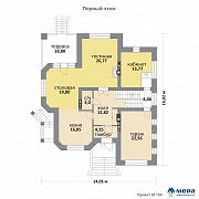 Планировки: Дом из кирпича по проекту M154 