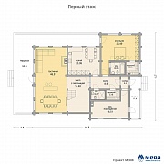 Планировки: Дом из клееного бруса по проекту M308 