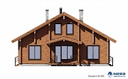 Фасады: Дом в скандинавском стиле из клееного бруса по проекту M395 