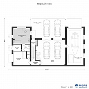 Планировки: Гараж с жилым этажом по проекту М440  | СК Мера