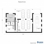 Планировки: Гараж с жилым этажом по проекту М440 
