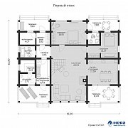 Планировки: Дом из клееного бруса по проекту M331 