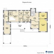 Планировки: Дом из кирпича по проекту M153 