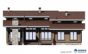 Фасады: Дом из клееного бруса с барбекю по проекту M391 