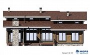 Фасады: Дом из клееного бруса с барбекю по проекту M391  | СК Мера
