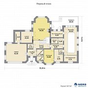 Планировки: Дом из газобетона по проекту M167  | СК Мера