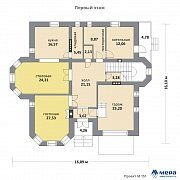 Планировки: Дом из кирпича по проекту M151  | СК Мера