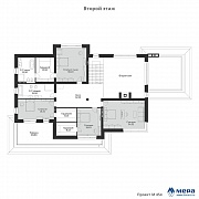 Планировки: Коттедж в стиле Ф.Л. Райта по проекту М454  | СК Мера