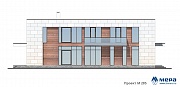Фасады: Дом из монолита и кирпича по проекту M285  | СК Мера