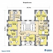Планировки: Дом из кирпича по проекту M100  | СК Мера